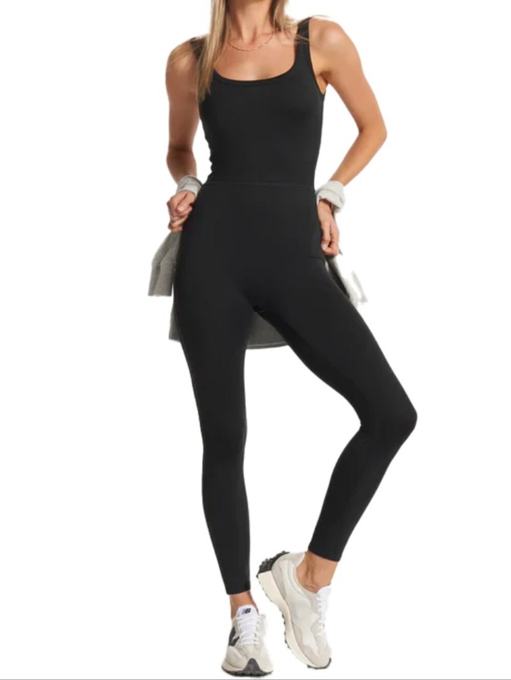 Vuori Halo Essential Jumpsuit Black Heather NWT